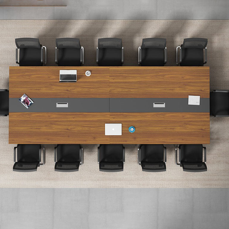 Modern Manufactured Wood Office Desk Rectangular Desk with Cable Management Clearhalo 'furn' 'furn_office_desk' 'Furniture' 'Office Desks' 'Office Furniture' 'office_desk' 5179878