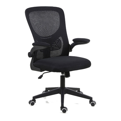 Modern Mesh Office Chair Ergonomic Padded Arms Chair with Wheels Black Without Headrest Clearhalo 'furn' 'furn_office_chair' 'Furniture' 'Office Chairs' 'Office Furniture' 'office_chair' 5179943