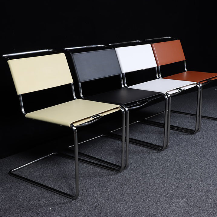 Armless Faux Leder Task Stuhl Modern Home Office Stuhl Keine Räder