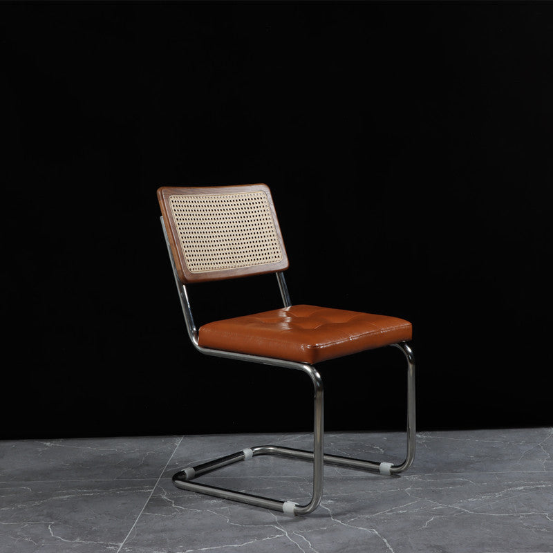 Mid Back Working Chair Moderne Holz ergonomische Task -Stuhl Keine Räder