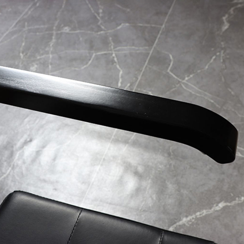 Mid Back Working Chair Moderne Holz ergonomische Task -Stuhl Keine Räder