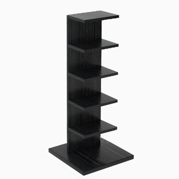 13.78"W Bookcase Contemporary Style Invisible Bookshelf for Home Office 13.8"L x 13.8"W x 35.6"H Black Clearhalo 'Bookcases' 'furn' 'furn_bookcases' 'Furniture' 'Office Furniture' 5180158