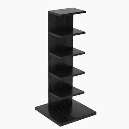 13.78"W Bookcase Contemporary Style Invisible Bookshelf for Home Office 13.8"L x 13.8"W x 35.6"H Black Clearhalo 'Bookcases' 'furn' 'furn_bookcases' 'Furniture' 'Office Furniture' 5180158