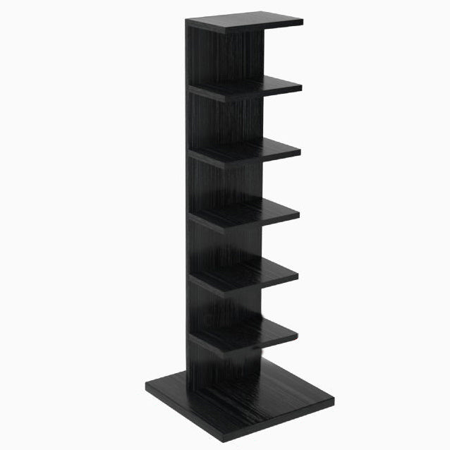 13.78"W Bookcase Contemporary Style Invisible Bookshelf for Home Office 13.8"L x 13.8"W x 42.5"H Black Clearhalo 'Bookcases' 'furn' 'furn_bookcases' 'Furniture' 'Office Furniture' 5180159