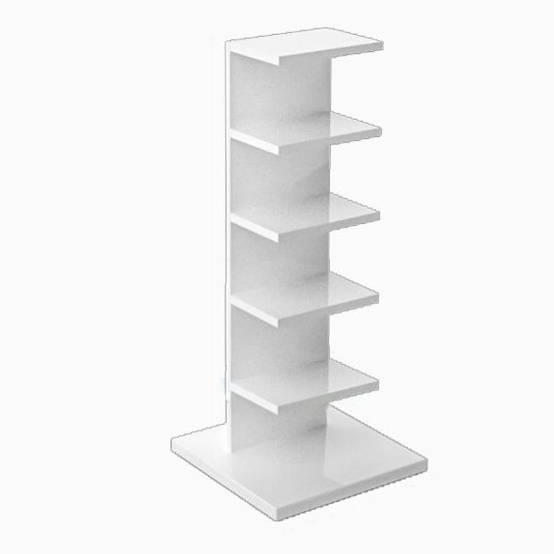 13.78"W Bookcase Contemporary Style Invisible Bookshelf for Home Office 13.8"L x 13.8"W x 35.6"H White Clearhalo 'Bookcases' 'furn' 'furn_bookcases' 'Furniture' 'Office Furniture' 5180167