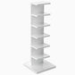 13.78"W Bookcase Contemporary Style Invisible Bookshelf for Home Office 13.8"L x 13.8"W x 42.5"H White Clearhalo 'Bookcases' 'furn' 'furn_bookcases' 'Furniture' 'Office Furniture' 5180169