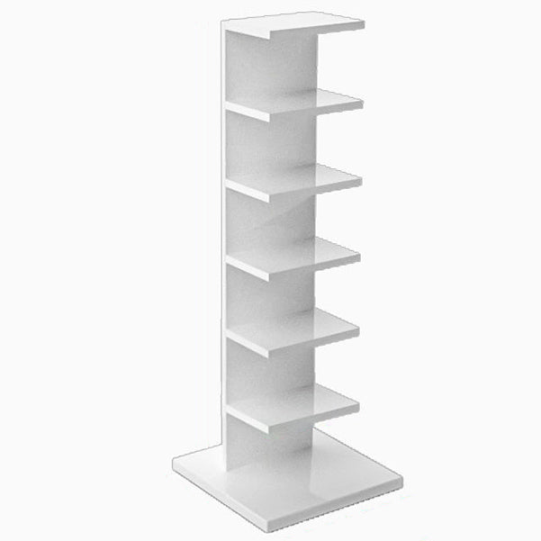 13.78"W Bookcase Contemporary Style Invisible Bookshelf for Home Office 13.8"L x 13.8"W x 42.5"H White Clearhalo 'Bookcases' 'furn' 'furn_bookcases' 'Furniture' 'Office Furniture' 5180169