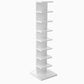 13.78"W Bookcase Contemporary Style Invisible Bookshelf for Home Office 13.8"L x 13.8"W x 56.4"H White Clearhalo 'Bookcases' 'furn' 'furn_bookcases' 'Furniture' 'Office Furniture' 5180173