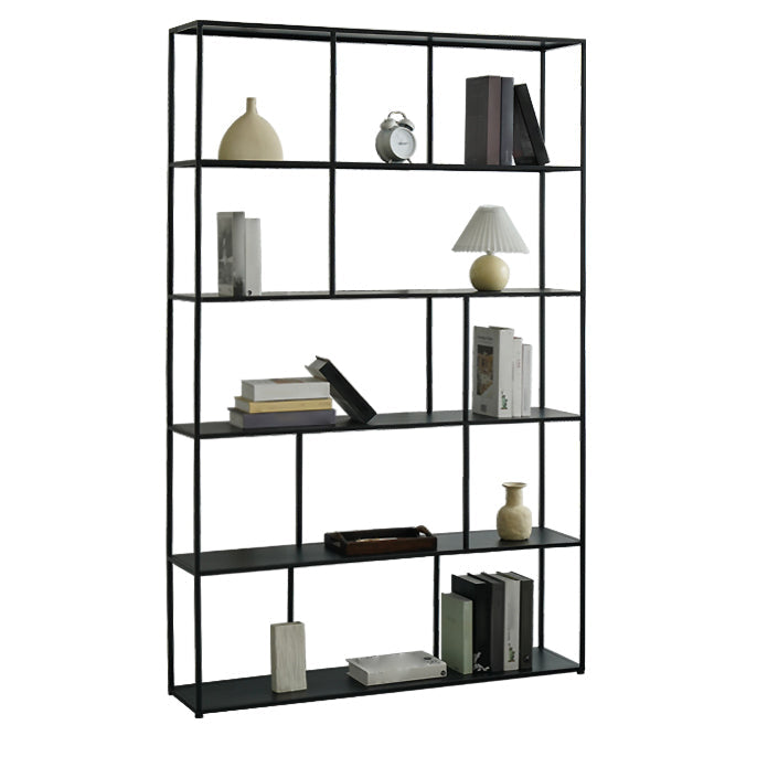 Office Etagere Bookshelf Modern Bookcase with Rectangle Shelves