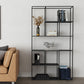 Office Etagere Bookshelf Modern Bookcase with Rectangle Shelves