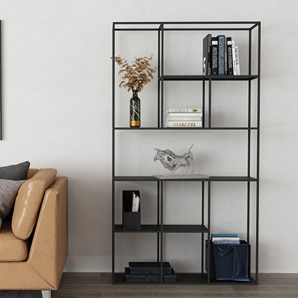 Office Etagere Bookshelf Modern Bookcase with Rectangle Shelves