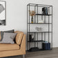 Office Etagere Bookshelf Modern Bookcase with Rectangle Shelves