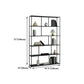 Office Etagere Bookshelf Modern Bookcase with Rectangle Shelves