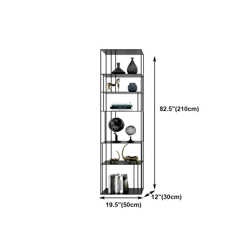 Bibliothèque moderne de la bibliothèque de l'office avec étagères rectangulaires