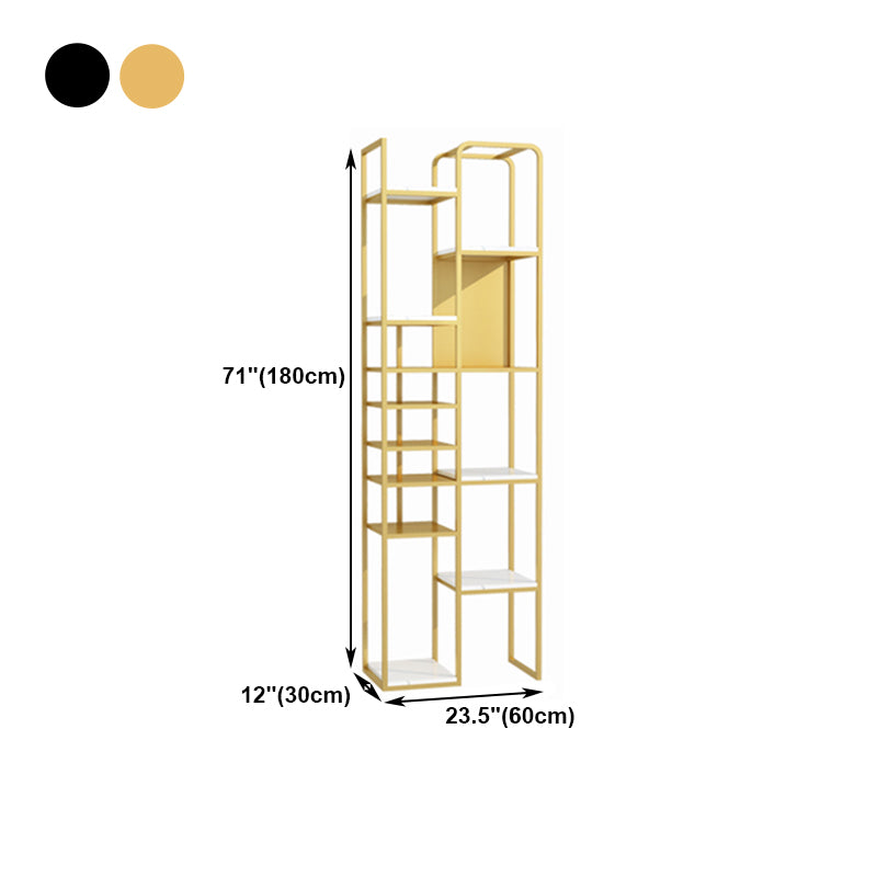 70.87"H Bookcase Contemporary Style Open Back Bookshelf for Home Office