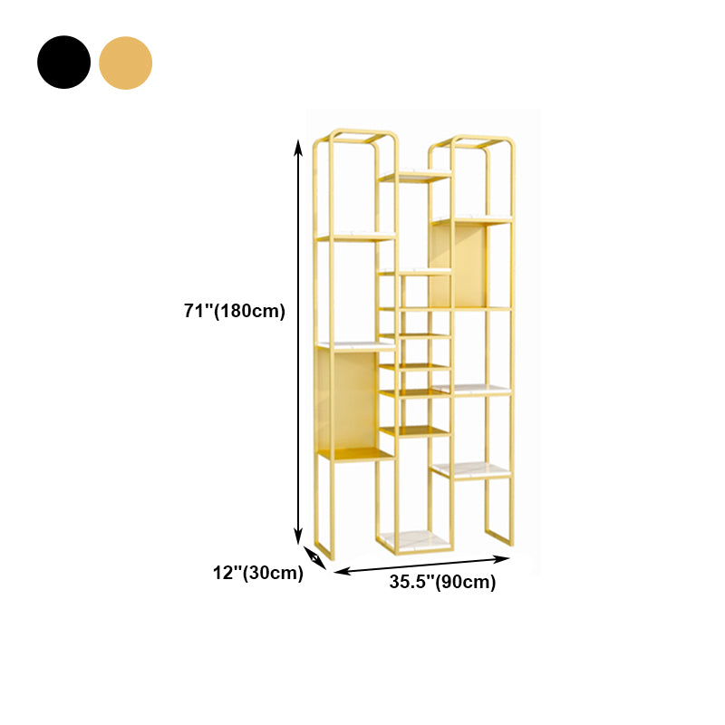 70.87"H Bookcase Contemporary Style Open Back Bookshelf for Home Office