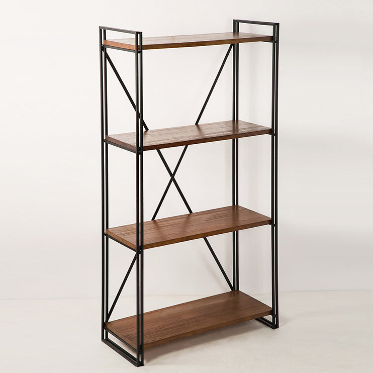 Home Office Etagere Bookshelf Modern Bookcase with Rectangle Shelves