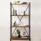 Home Office Etagere Bookshelf Modern Bookcase with Rectangle Shelves