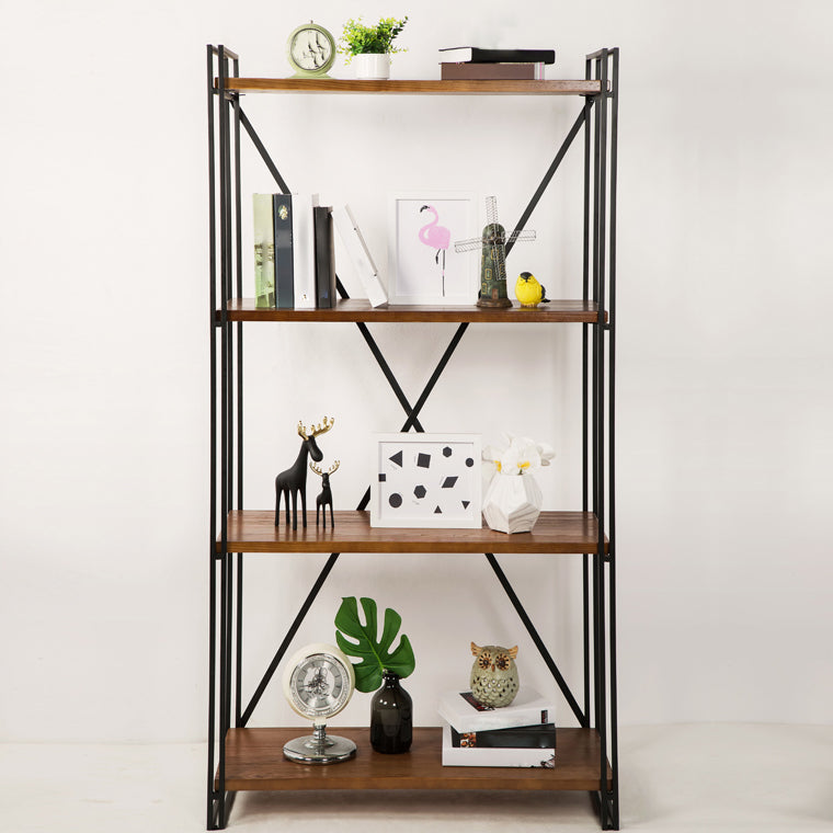 Home Office Etagere Bookshelf Modern Bookcase with Rectangle Shelves