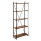 Home Office Etagere Bookshelf Modern Bookcase with Rectangle Shelves