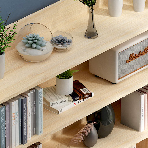 Natural Urban Etagere Bookshelf Oak Wood Open Bookcase for Home Clearhalo 'Bookcases' 'furn' 'furn_bookcases' 'Furniture' 'Office Furniture' 5180412