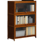 Contemporary Style Wood Bookcase Closed Back Bookshelf with Door for Home