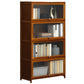 Contemporary Style Wood Bookcase Closed Back Bookshelf with Door for Home