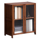 Contemporary Style Wood Bookcase Closed Back Bookshelf with Door for Home