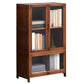 Contemporary Style Wood Bookcase Closed Back Bookshelf with Door for Home