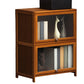 Contemporary Style Wood Bookcase Closed Back Bookshelf with Door for Home