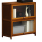 Contemporary Style Wood Bookcase Closed Back Bookshelf with Door for Home