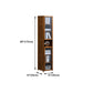Contemporary Style Wood Bookcase Closed Back Bookshelf with Door for Home