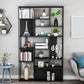 Home Office Etagere Bookcase Modern Metal Bookshelf with Rectangle Shelves