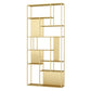 Home Office Etagere Bookcase Modern Metal Bookshelf with Rectangle Shelves