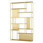 Home Office Etagere Bookcase Modern Metal Bookshelf with Rectangle Shelves