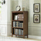 Home Standard Bookcase Contemporary Solid Wood Fixed Bookshelf