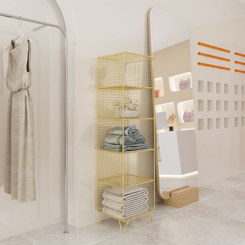 Moderne Style Bookshelf Standard geschlossener Back Metal -Bücherregal für Zuhause