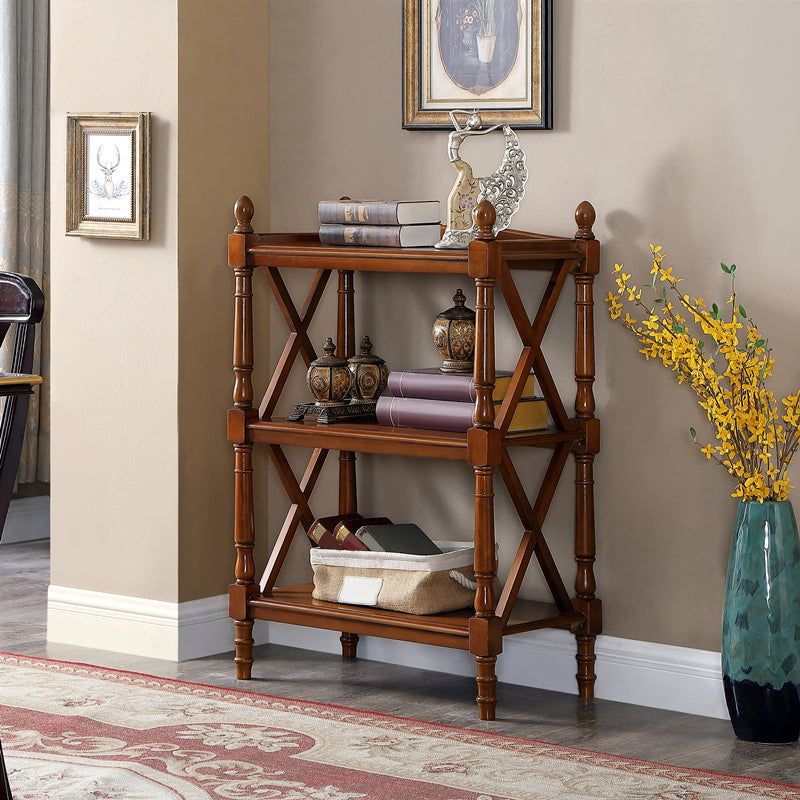 Solid Wood Standard Bookcase Modern Fixed Bookshelf for Home Office