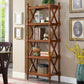 Solid Wood Standard Bookcase Modern Fixed Bookshelf for Home Office