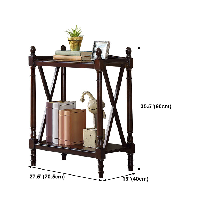 Solid Wood Standard Bookcase Modern Fixed Bookshelf for Home Office