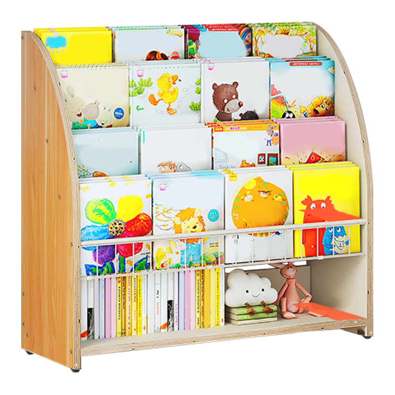 Libreria in legno fabbricata a scala moderna con ruote di caster