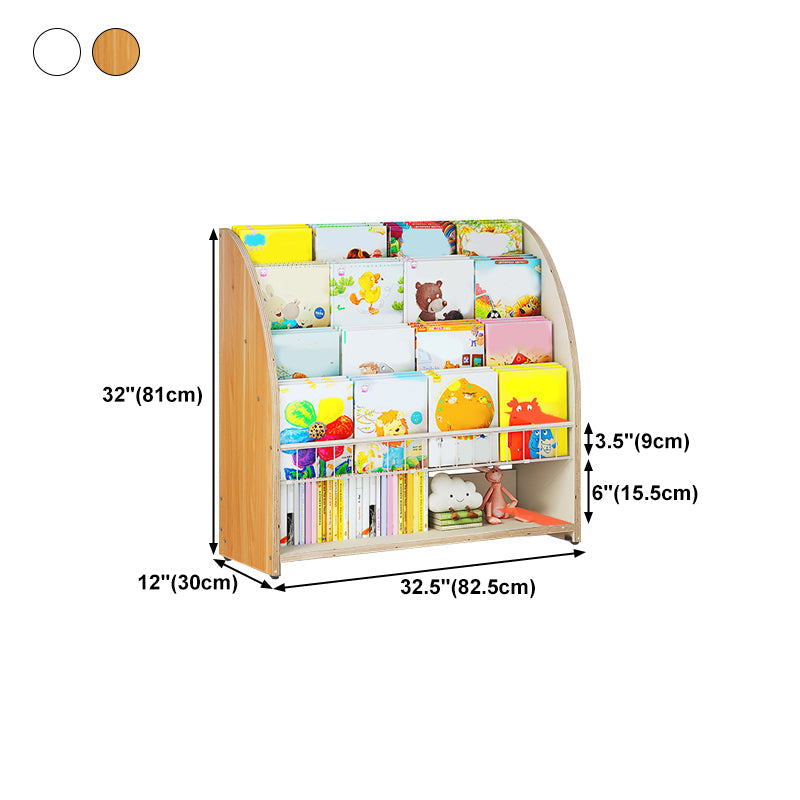 Libreria in legno fabbricata a scala moderna con ruote di caster