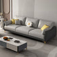 Contemporary Sloped Arm Faux Leather Stain Resistant Sofa Couch