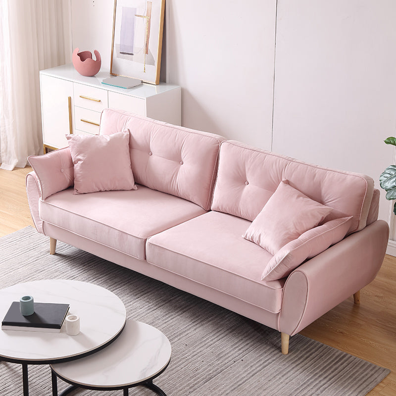 Contemporary Standard Flared Arm Sofa Convertible Sofa, 63.38" W x 35.82" D x 34.64" H Clearhalo 'furn' 'furn_sofas' 'Furniture' 'Living Room Furniture' 'Sofa' 'sofas' 5184025