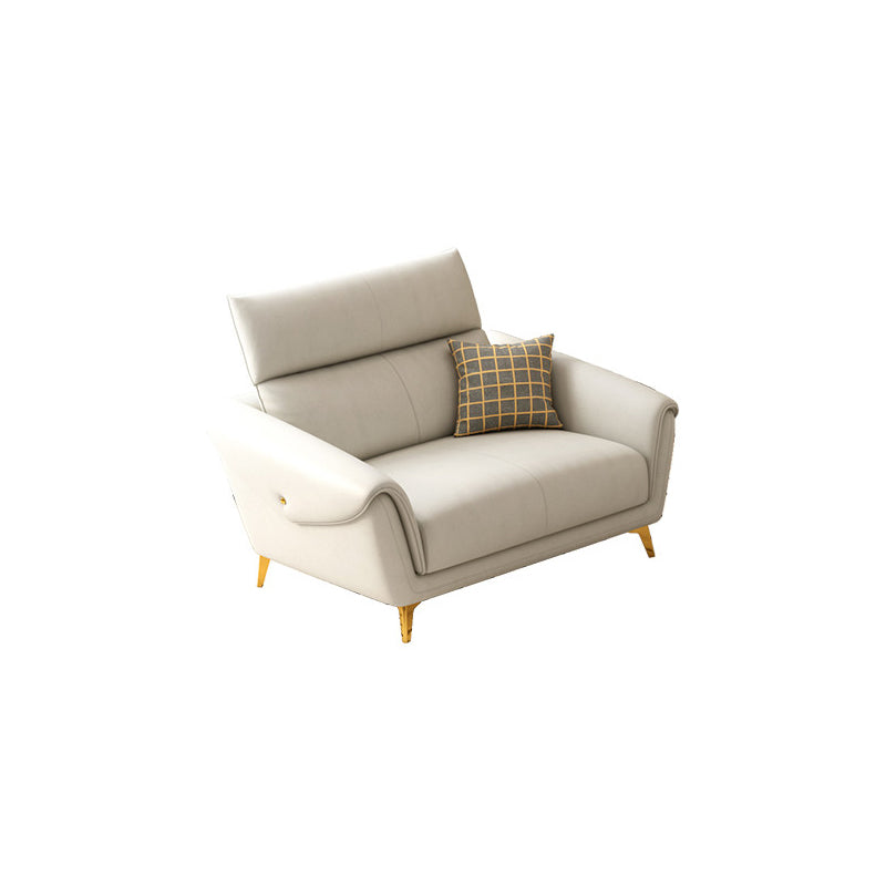 Sofá de cuero falso 37.40 "D x 37.40" H Sofá de brazo acampanado para sala de estar