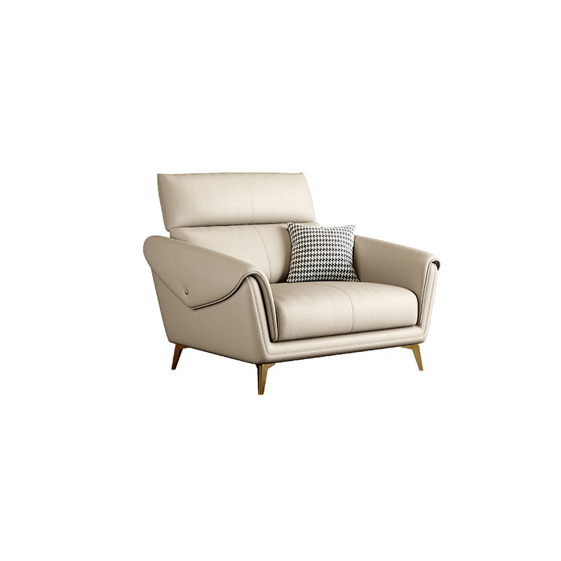 Faux Leather  Sofa 37.40" D x 37.40" H Flared Arm Sofa for Living Room