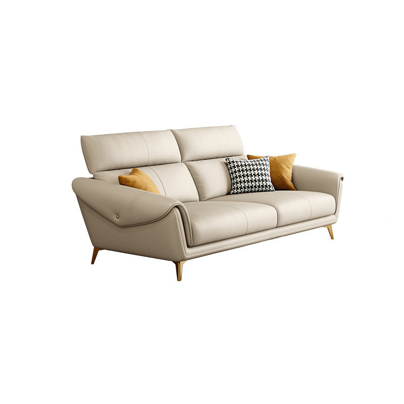 Sofá de cuero falso 37.40 "D x 37.40" H Sofá de brazo acampanado para sala de estar