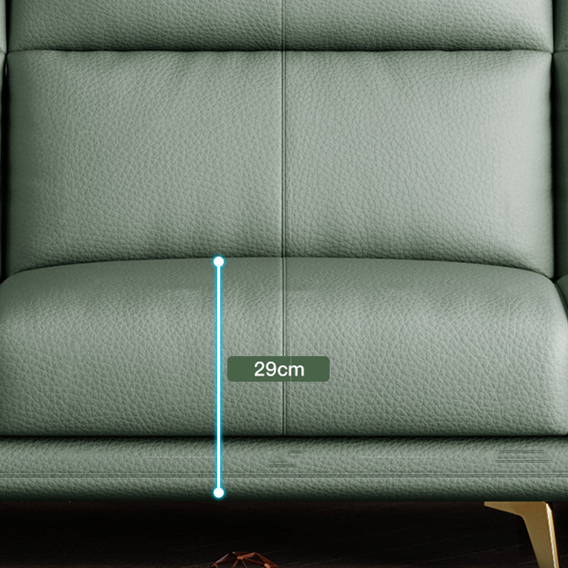 Sofá de cuero falso 37.40 "D x 37.40" H Sofá de brazo acampanado para sala de estar