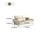 Sofá de cuero falso 37.40 "D x 37.40" H Sofá de brazo acampanado para sala de estar