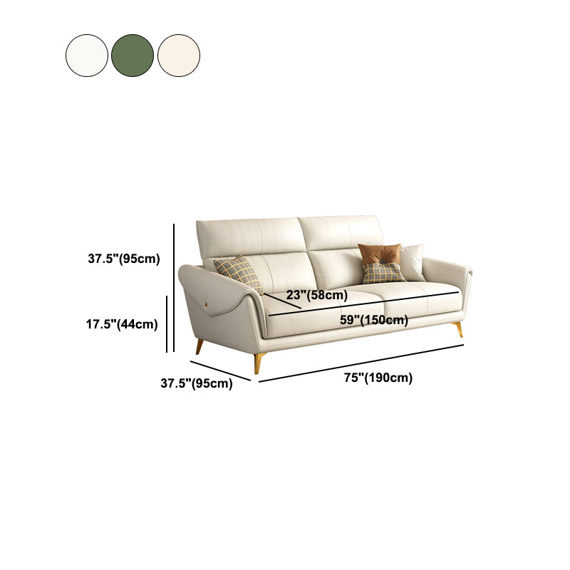 Faux lederen bank 37,40 "D x 37.40" H Flaar La Vared Arm Sofa voor woonkamer